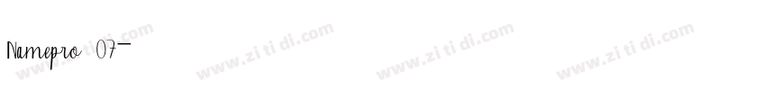 Namepro 07字体转换